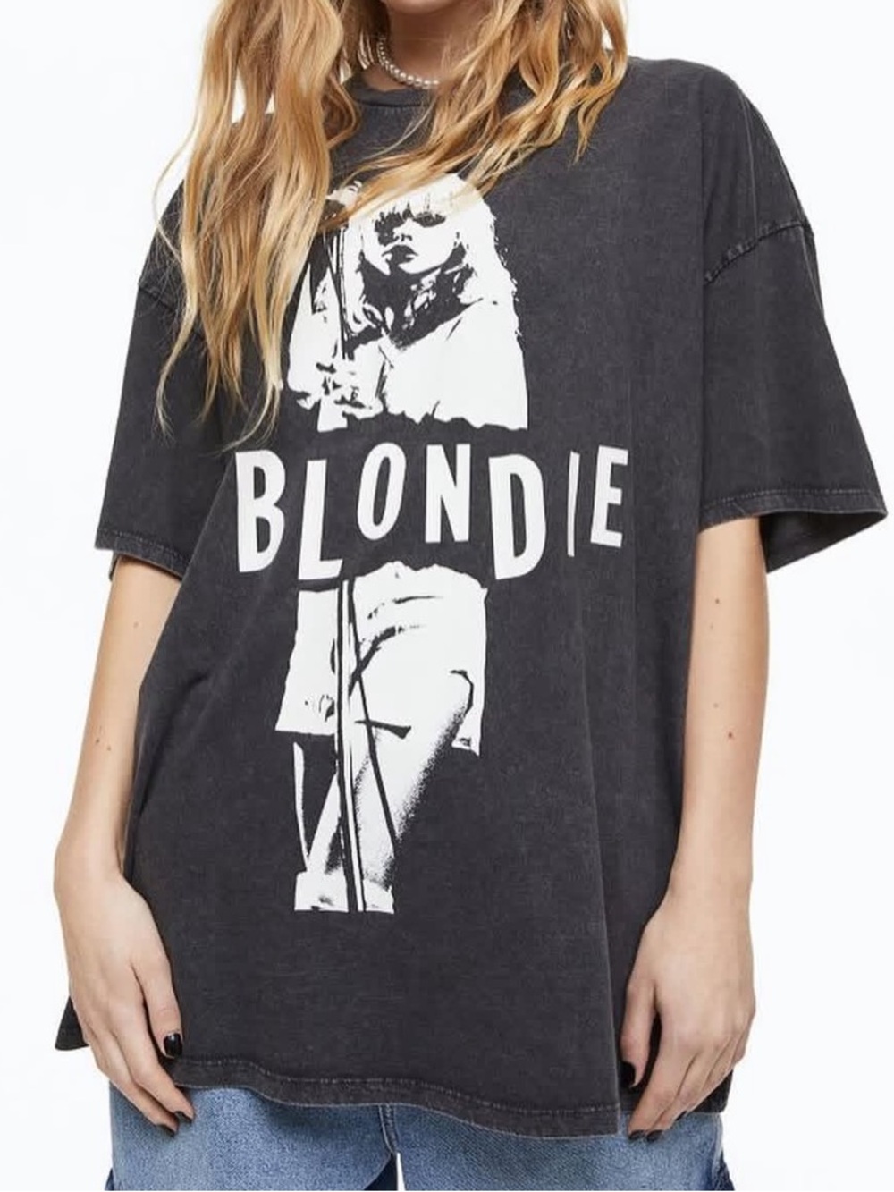 H&M Black Graphic 'Blondie' Short Sleeve Tee